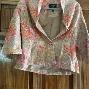 Carmen Marc Valvo Vibrant Floral Blazer